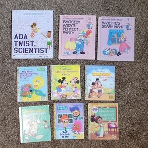 9 Hardcover Kids Book Bundle | Ada Twist + Little Golden Books + Sesame Street